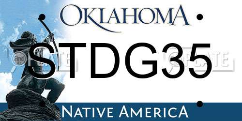 STDG35 Oklahoma License Plate