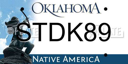 STDK89 Oklahoma License Plate