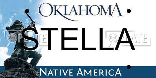 STELLA Oklahoma License Plate