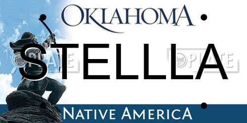 STELLLA Oklahoma License Plate
