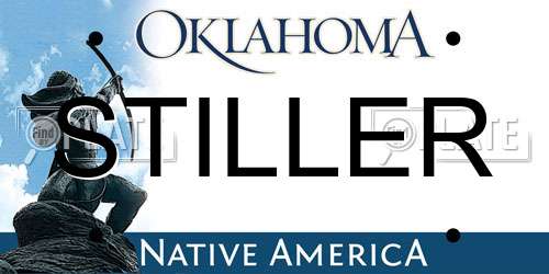STILLER Oklahoma License Plate
