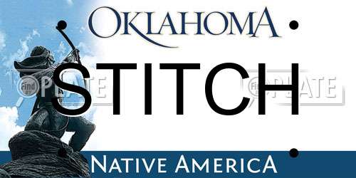 STITCH Oklahoma License Plate