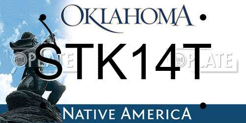 STK14T Oklahoma License Plate