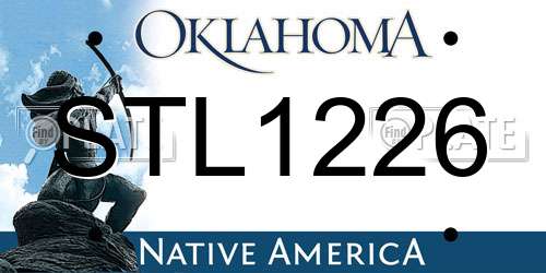 STL1226 Oklahoma License Plate