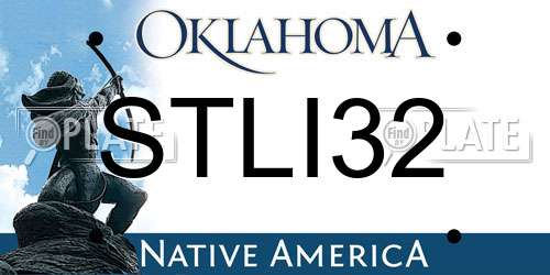 STLI32 Oklahoma License Plate