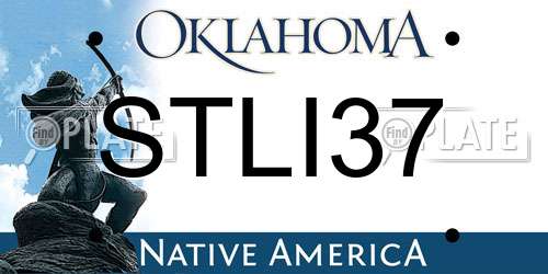 STLI37 Oklahoma License Plate