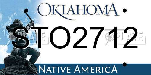 STO2712 Oklahoma License Plate