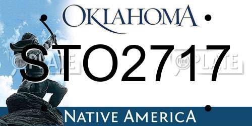 STO2717 Oklahoma License Plate
