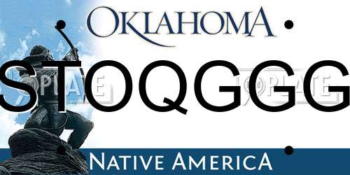 STOQGGG Oklahoma License Plate