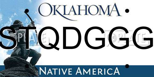 STQDGGG Oklahoma License Plate