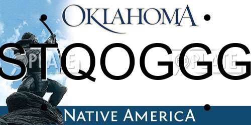 STQOGGG Oklahoma License Plate