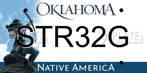 STR32G Oklahoma License Plate