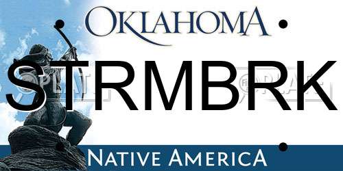 STRMBRK Oklahoma License Plate
