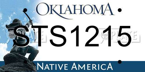 STS1215 Oklahoma License Plate