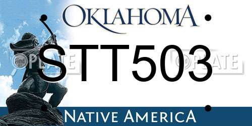 STT503 Oklahoma License Plate