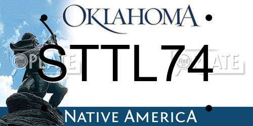 STTL74 Oklahoma License Plate
