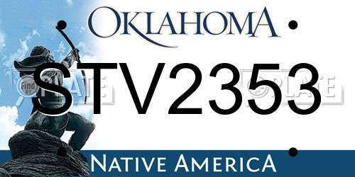 STV2353 Oklahoma License Plate