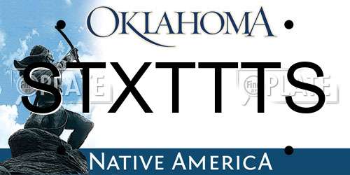 STXTTTS Oklahoma License Plate