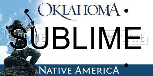 SUBLIME Oklahoma License Plate