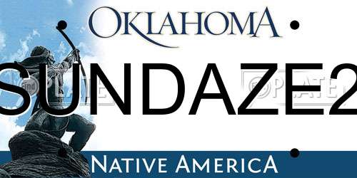 SUNDAZE2 Oklahoma License Plate