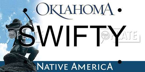 SWIFTY Oklahoma License Plate