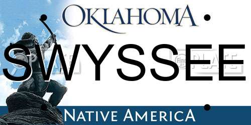 SWYSSEE Oklahoma License Plate