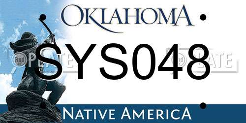 SYS048 Oklahoma License Plate