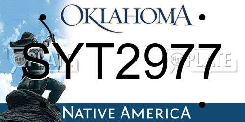 SYT2977 Oklahoma License Plate