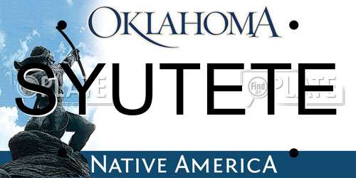 SYUTETE Oklahoma License Plate