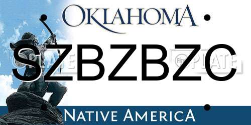 SZBZBZC Oklahoma License Plate