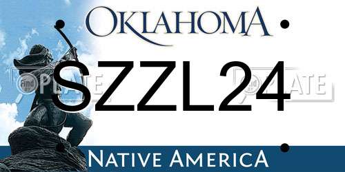 SZZL24 Oklahoma License Plate