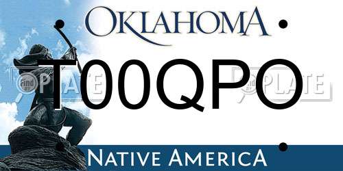 T00QPO Oklahoma License Plate