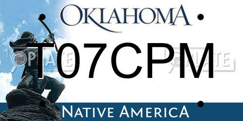 T07CPM Oklahoma License Plate