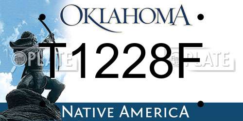 T1228F Oklahoma License Plate
