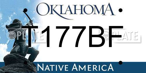 T177BF Oklahoma License Plate