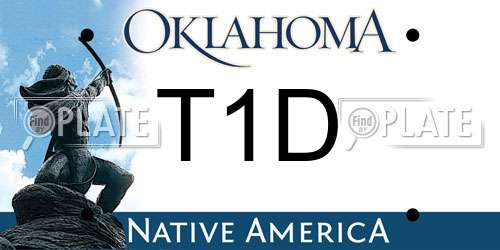 T1D Oklahoma License Plate