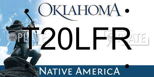 T20LFR Oklahoma License Plate