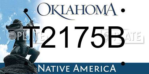 T2175B Oklahoma License Plate