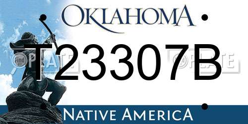 T23307B Oklahoma License Plate