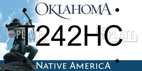 T242HC Oklahoma License Plate