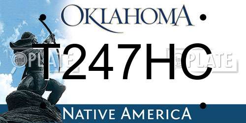 T247HC Oklahoma License Plate