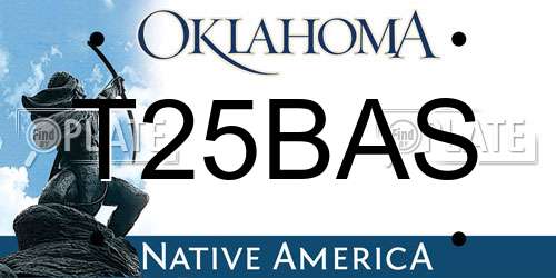 T25BAS Oklahoma License Plate