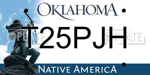 T25PJH Oklahoma License Plate