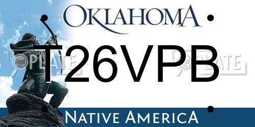 T26VPB Oklahoma License Plate