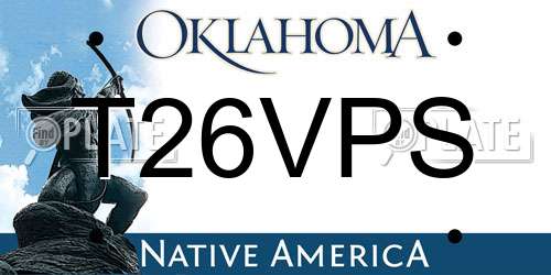 T26VPS Oklahoma License Plate
