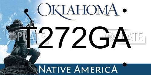 T272GA Oklahoma License Plate