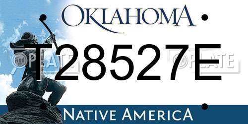 T28527E Oklahoma License Plate