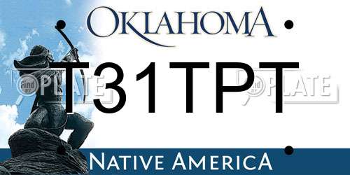 T31TPT Oklahoma License Plate