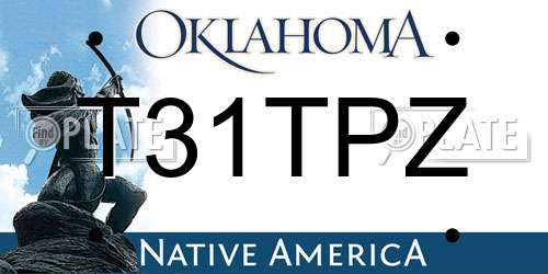 T31TPZ Oklahoma License Plate