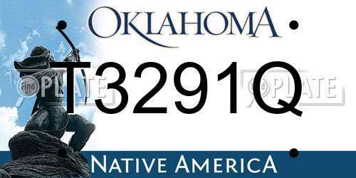 T3291Q Oklahoma License Plate